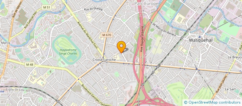 localisation de l'entreprise P. ET P. INVEST à MARCQ-EN-BARŒUL