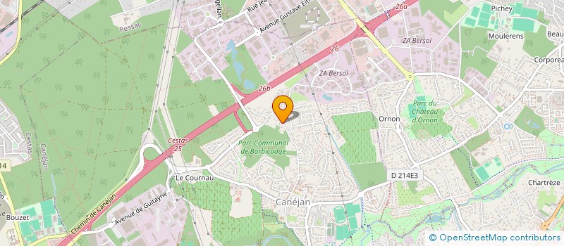 localisation de l'entreprise P ET V  CANEJAN