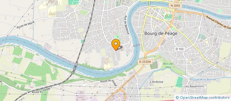 localisation de l'entreprise P.F.  ROMANS-SUR-ISERE