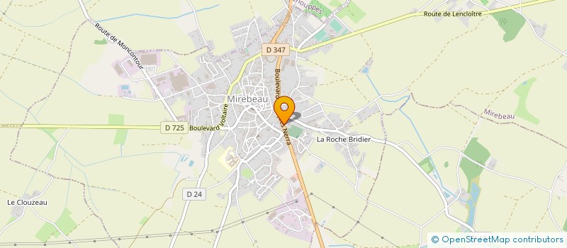 localisation de l'entreprise P.F. BARRAUD  MIREBEAU