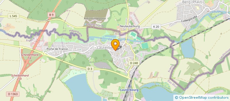 localisation de l'entreprise P.F.D.  LAUTERBOURG