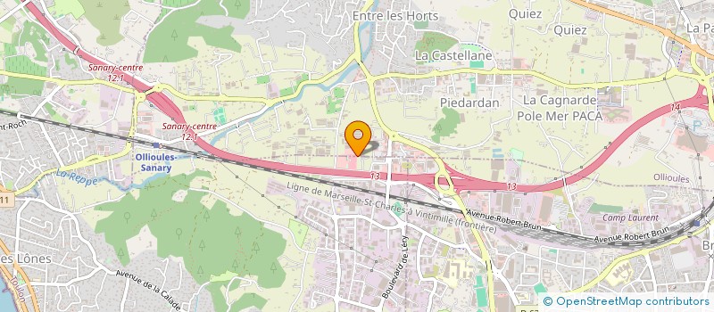 localisation de l'entreprise P.F.D.T.  OLLIOULES