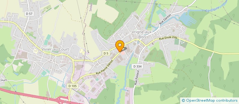 localisation de l'entreprise P.F. DISTRIBUTION à VRIGNE AUX BOIS