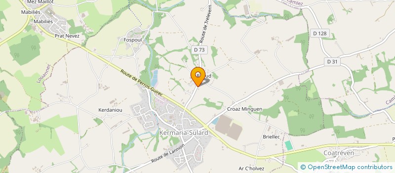 localisation de l'entreprise P.F. DROUMAGUET à KERMARIA-SULARD