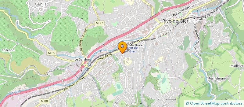 localisation de l'entreprise P.F.F.  RIVE-DE-GIER