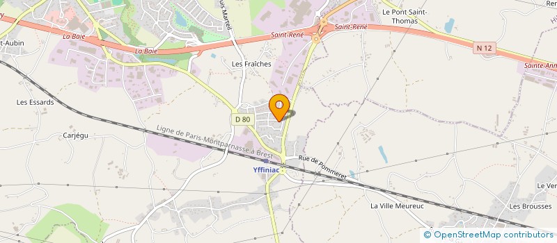 localisation de l'entreprise P.F MACONNERIE  YFFINIAC