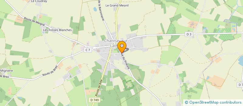 localisation de l'entreprise P.F.P.  CHANNAY-SUR-LATHAN