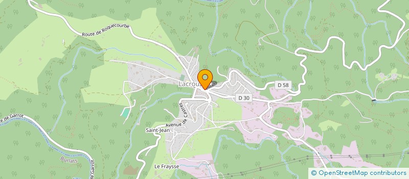 localisation de l'entreprise P.F.S. POMPES FUNEBRES SALVETAT à LACROUZETTE