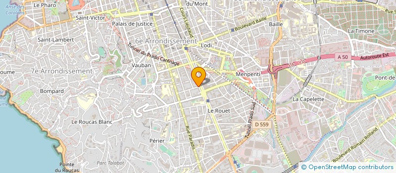 localisation de l'entreprise P.F.V.  MARSEILLE