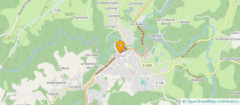 localisation de l'entreprise P.G.A. DISTRIBUTION à TREIGNAC