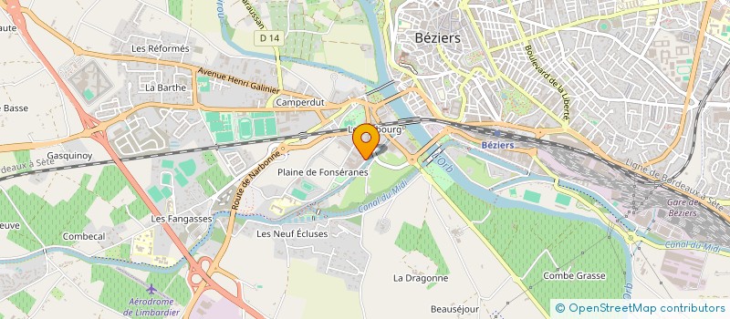 localisation de l'entreprise P G A M à BEZIERS