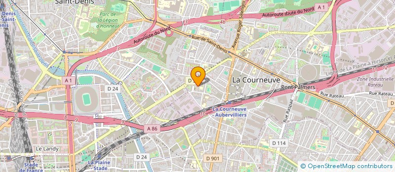 localisation de l'entreprise P G B à LA COURNEUVE