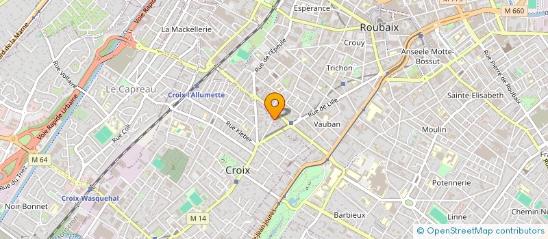 localisation de l'entreprise P&G B  ROUBAIX