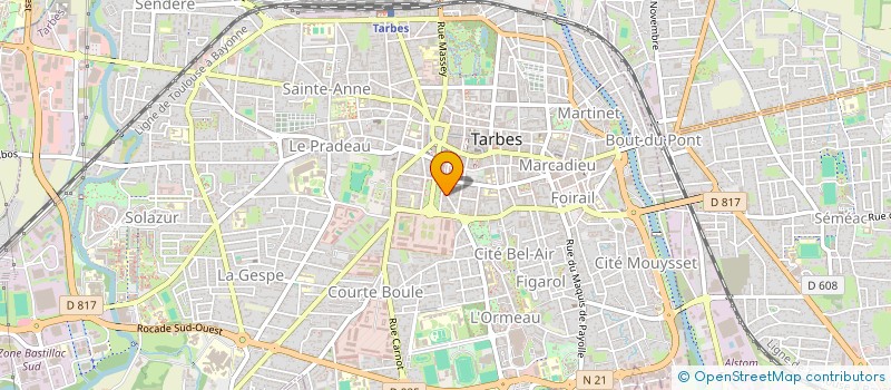 localisation de l'entreprise P.G.D.  TARBES