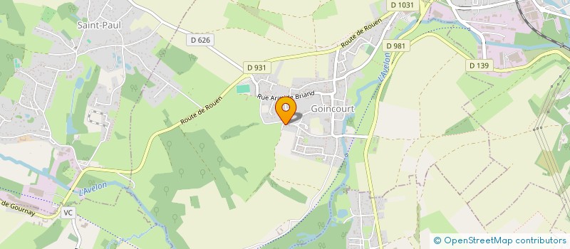 localisation de l'entreprise P.G.E.  GOINCOURT