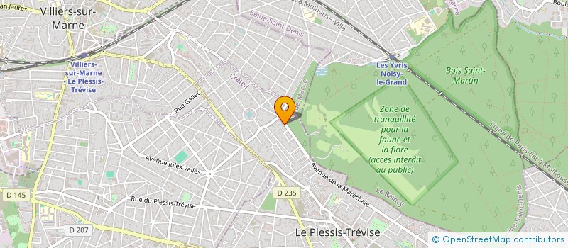 localisation de l'entreprise P.G.E.L.  LE PLESSIS-TREVISE