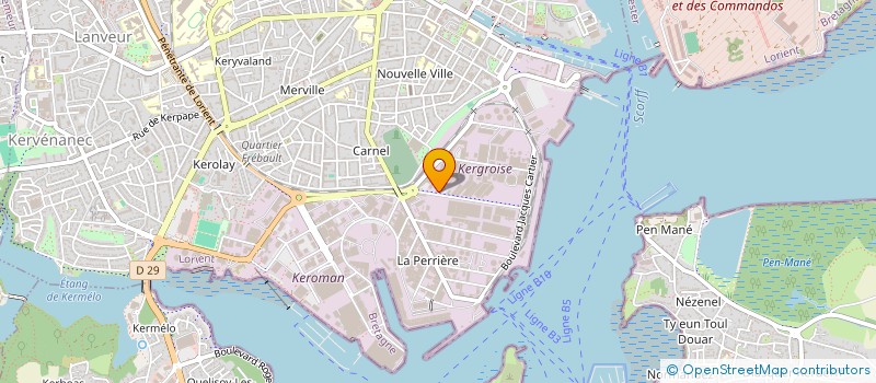 localisation de l'entreprise P.G.H.  LORIENT