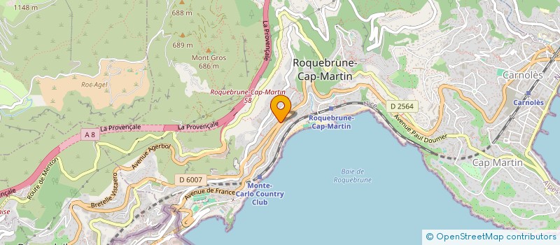 localisation de l'entreprise P.&G. IMMOBILIER à ROQUEBRUNE-CAP-MARTIN
