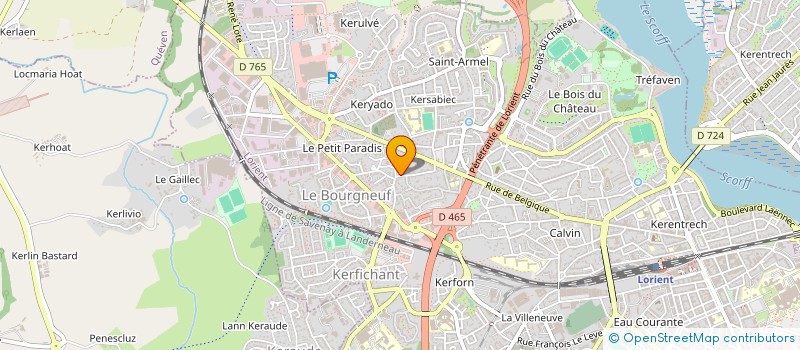 localisation de l'entreprise P&G INVEST  LORIENT