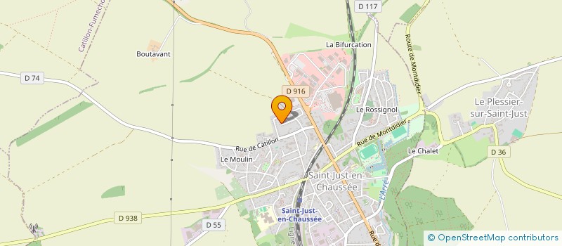 localisation de l'entreprise P.G LORTON à SAINT-JUST-EN-CHAUSSEE