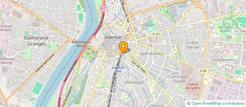 localisation de l'entreprise P.G.M.  VALENCE