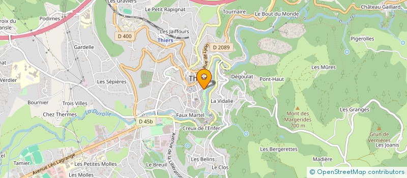 localisation de l'entreprise P G M PRODUCTIONS  THIERS