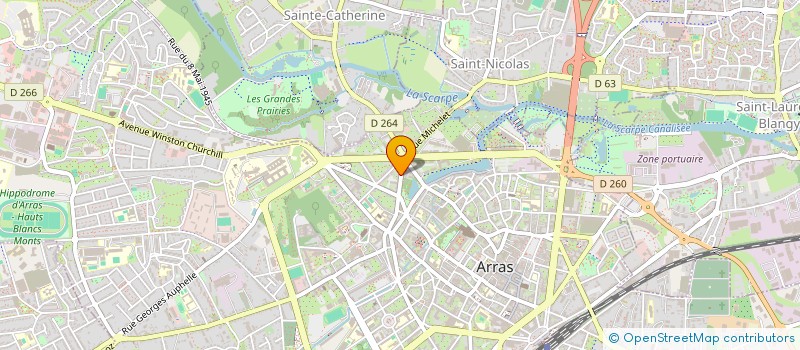 localisation de l'entreprise P.G.W.  ARRAS