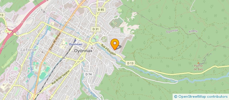 localisation de l'entreprise P.H.D à OYONNAX