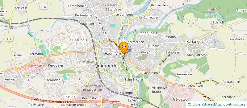 localisation de l'entreprise P.H.DIAGNOSTICS à QUIMPERLE