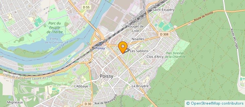 localisation de l'entreprise P.H. DIFFUSION à POISSY