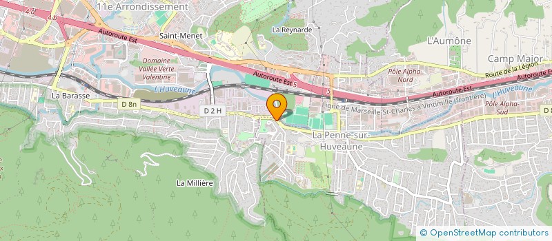 localisation de l'entreprise P.H.E  LA PENNE-SUR-HUVEAUNE