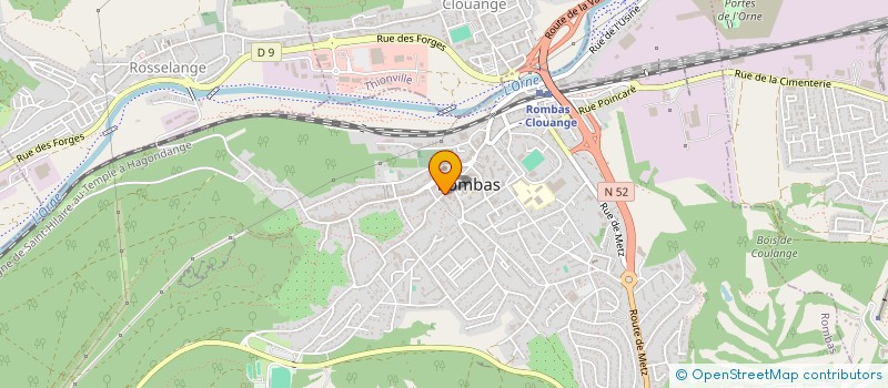 localisation de l'entreprise P.H.K.  ROMBAS