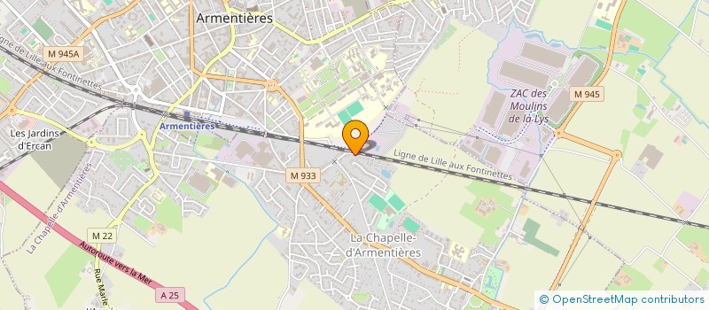 localisation de l'entreprise P.H.R.FINANCE à LA CHAPELLE-D'ARMENTIERES