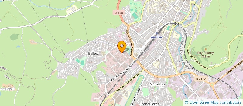 localisation de l'entreprise P HAYMOZ - P ROUX à AURILLAC