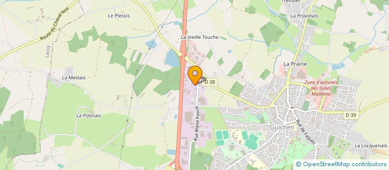 localisation de l'entreprise P HOLDING à GUICHEN
