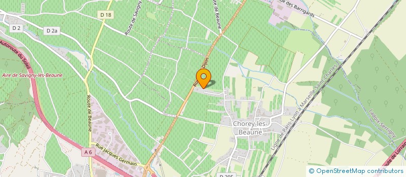 localisation de l'entreprise P.I.C.  CHOREY-LES-BEAUNE