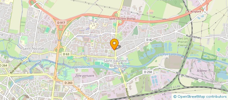 localisation de l'entreprise P.I.F.  SAINT-LAURENT-BLANGY