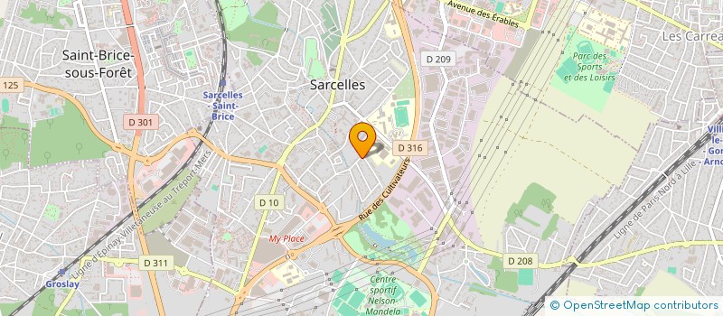 localisation de l'entreprise P J 2 F à SARCELLES