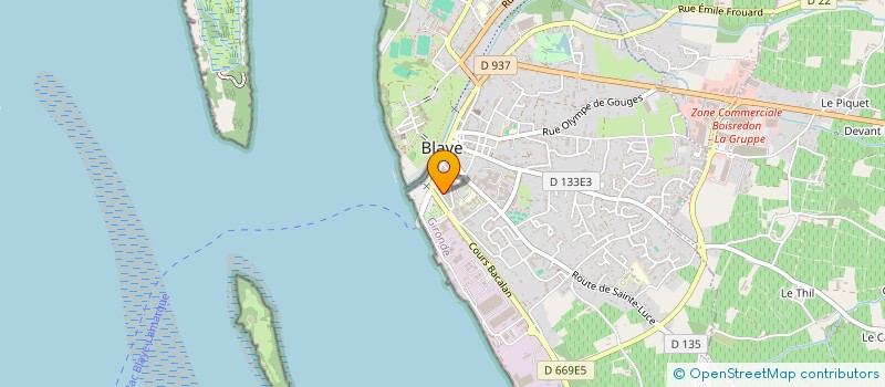 localisation de l'entreprise P J  BLAYE