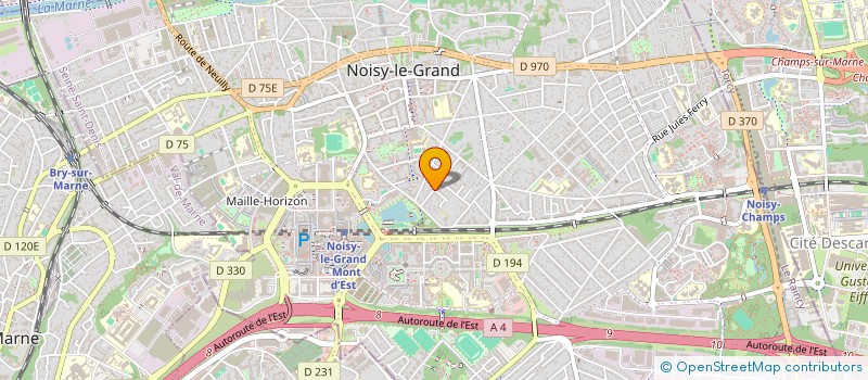 localisation de l'entreprise P.J.A à NOISY-LE-GRAND