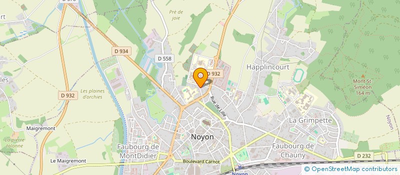 localisation de l'entreprise P.J.A.J. à NOYON