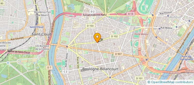 localisation de l'entreprise P.J.A.M. à BOULOGNE-BILLANCOURT