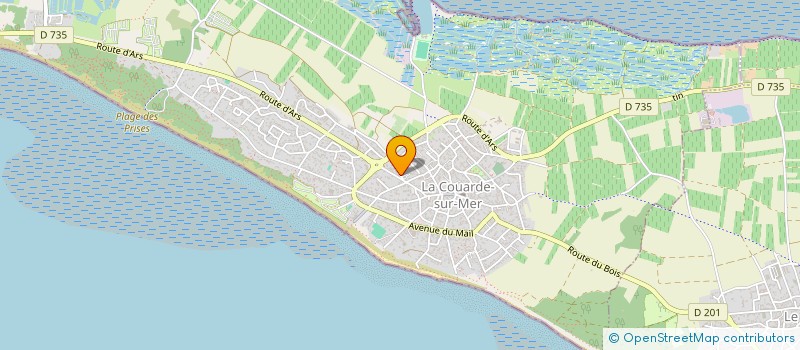 localisation de l'entreprise P & J EN RE  LA COUARDE-SUR-MER