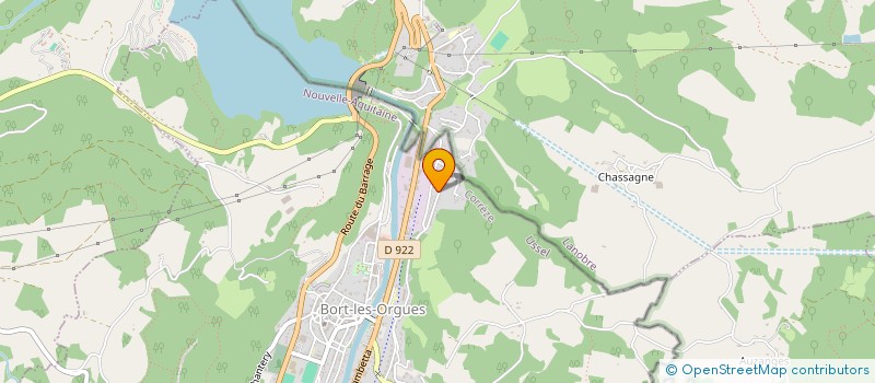 localisation de l'entreprise P.J.F.  BORT-LES-ORGUES