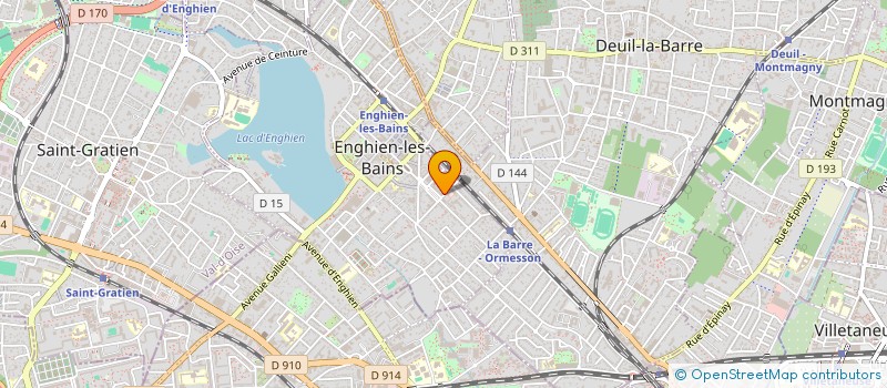 localisation de l'entreprise P.J.L. à ENGHIEN-LES-BAINS