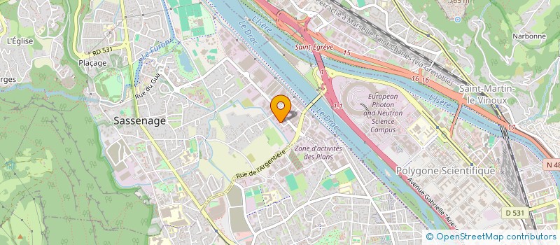 localisation de l'entreprise P-J-M  SASSENAGE