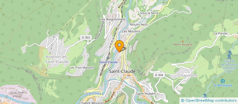 localisation de l'entreprise P. JEUNET à CHASSAL-MOLINGES