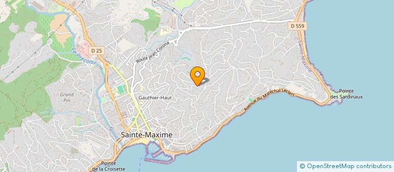 localisation de l'entreprise P. JUNIOR à SAINTE-MAXIME