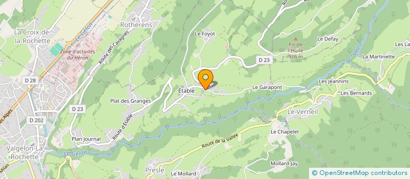 localisation de l'entreprise P&L  VALGELON-LA ROCHETTE