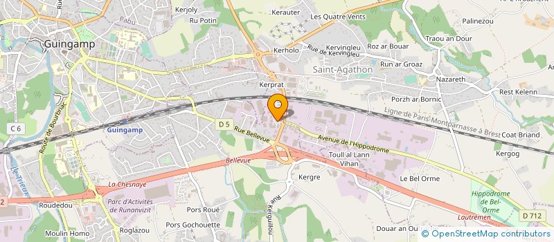 localisation de l'entreprise P.L.C.  PLOUMAGOAR